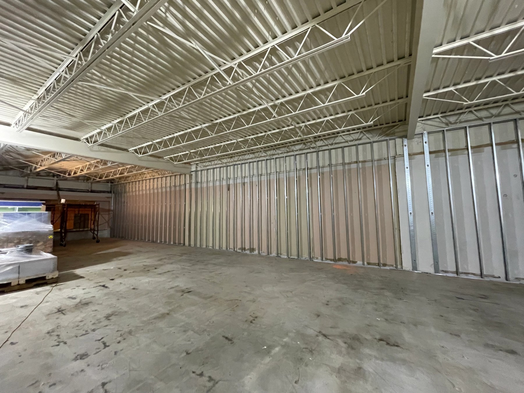 Interior framing carried out by the Merrill Construction crew